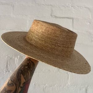 Lack of Color Natural Palm Leaf Hat